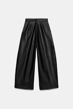 ZARA БРЮКИ BALLOON, ЧЕРНЫЙ