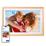 Цифровая фоторамка Arzopa D14 Gold Wi-Fi, 14-дюймовый сенсорный экран IPS, разрешение 1920x1200