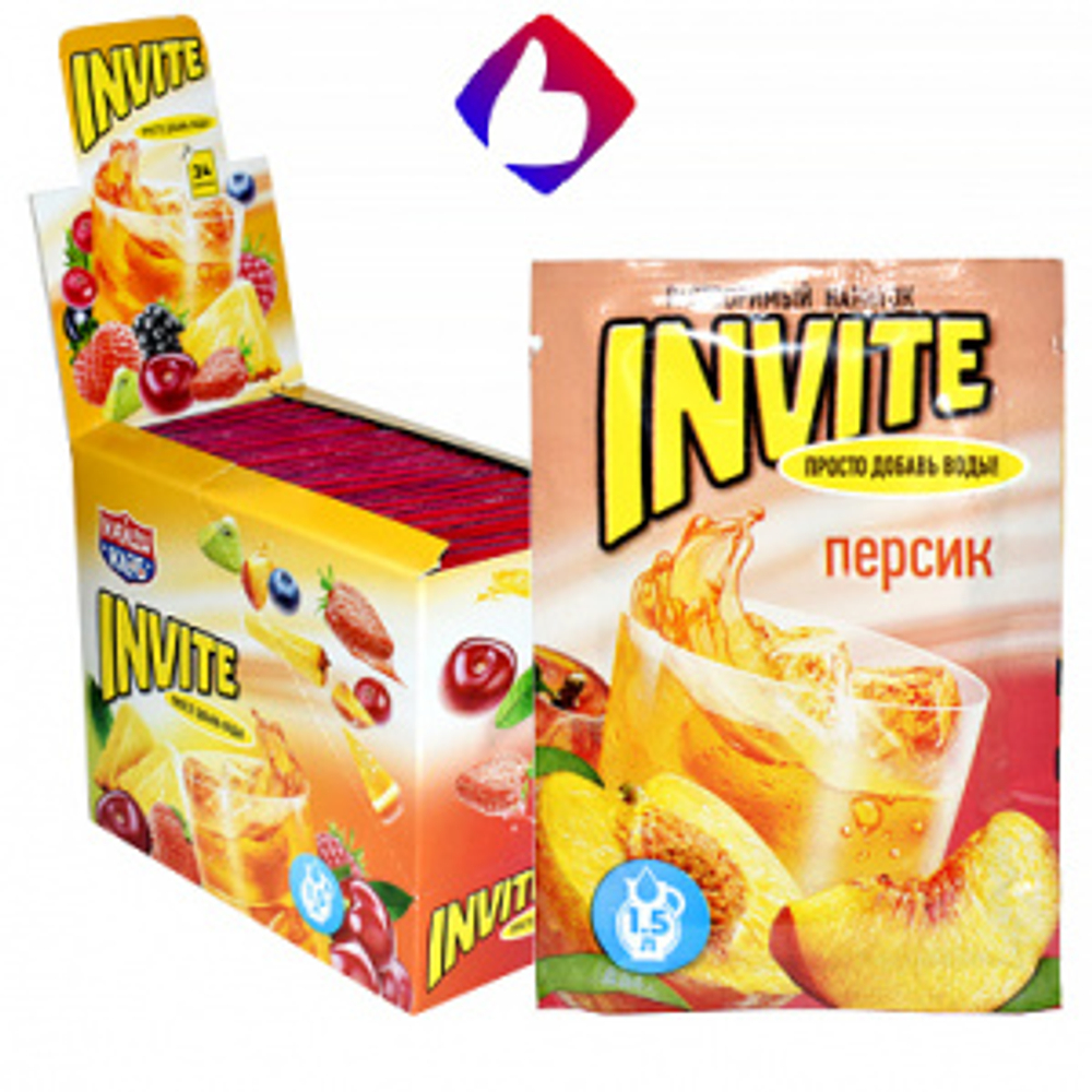 Растворимый напиток Invite Персик 9г*24шт