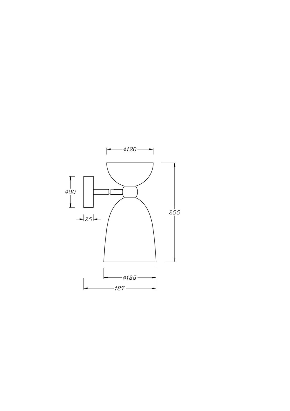 Настенный светильник Maytoni Cloches MOD113WL-01W