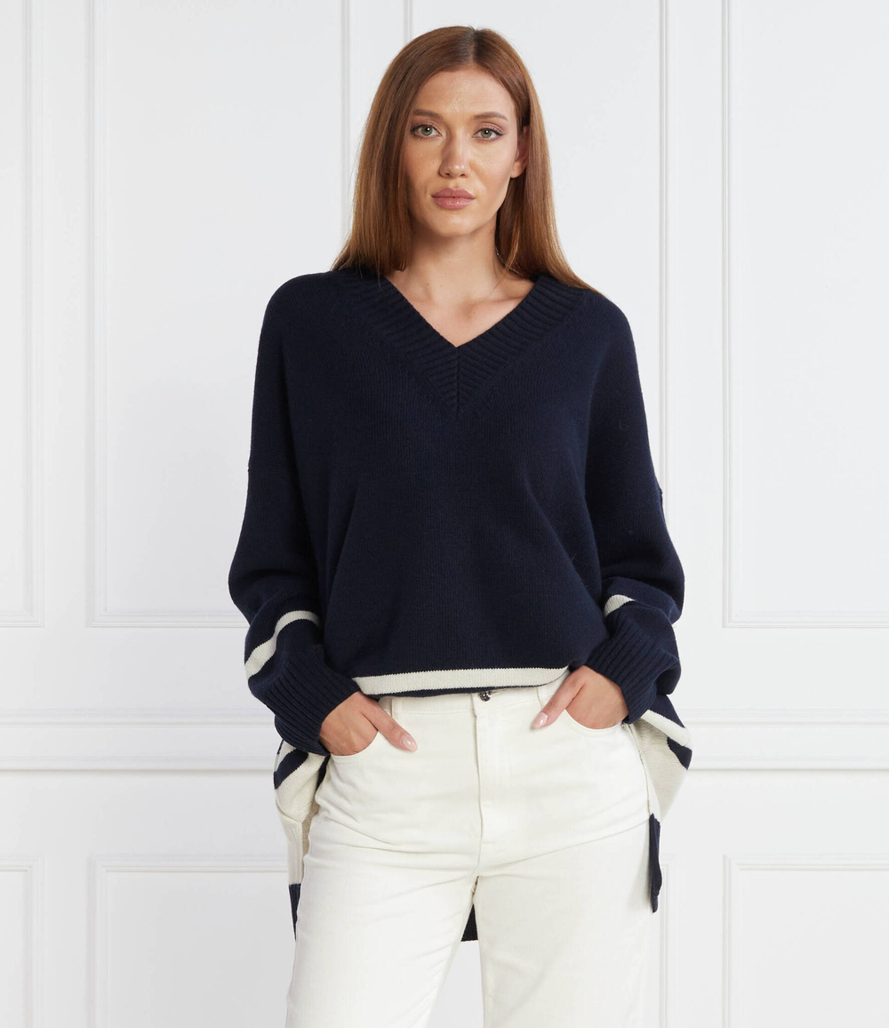 Хлопковый свитер nuraghe Weekend MaxMara - темно-синий(536613336)