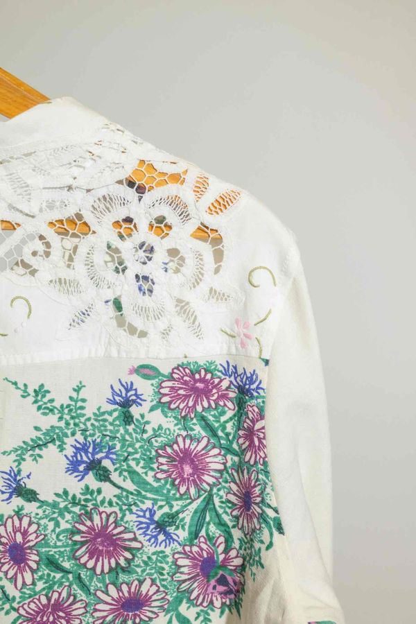 Рубашка Chicory Lace Shirt beige - фото 4