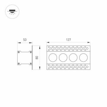 Встраиваемый светильник 10W 3000K 031924 белый MS-Orient-Built-Trimless-TC-S38x127-10W Day3000 Arlight