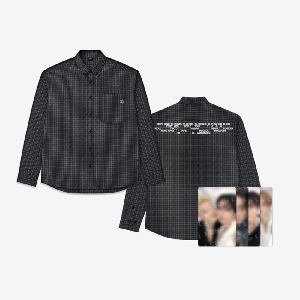 スキズ RUN IT ソウルコン チェックシャツ Купить Мерч Stray Kids CHECK SHIRT - RUN IT (рубашка) | Stars