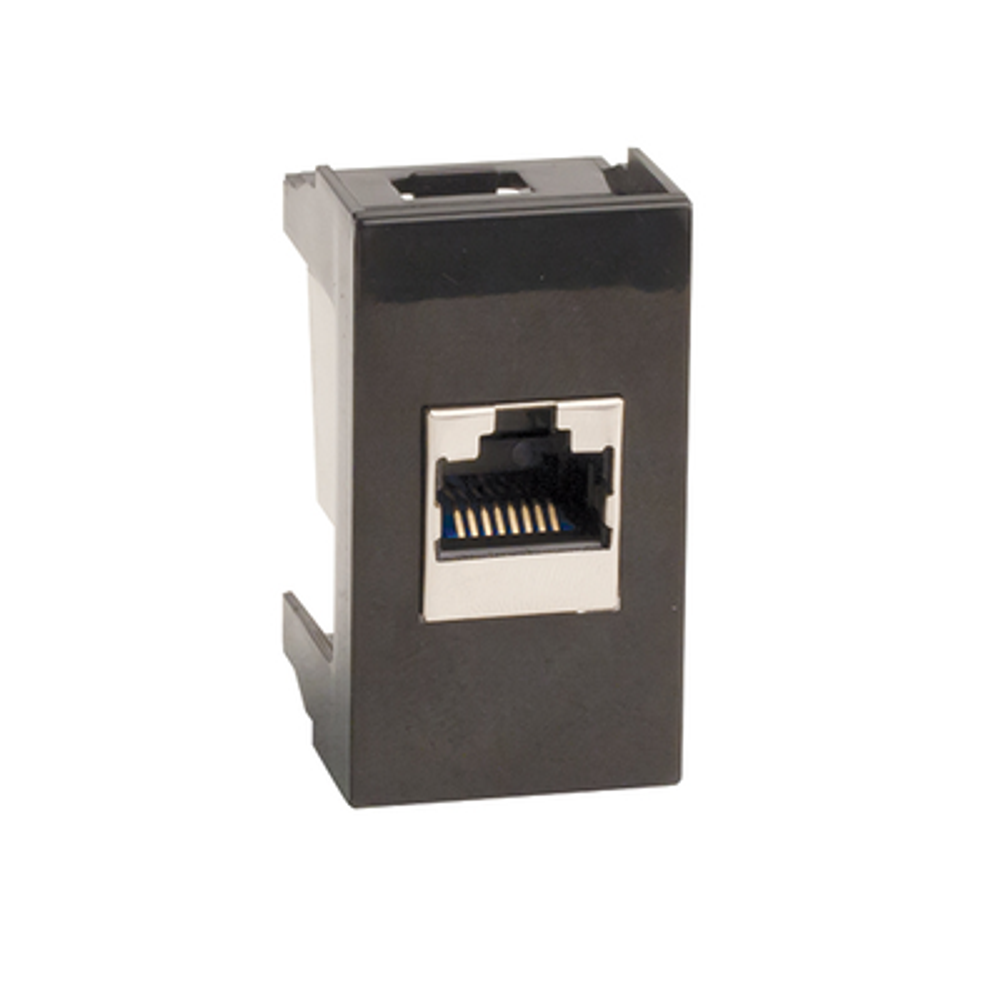 Розетка RJ-45 кат.6A,Viva,1 мод.,черн