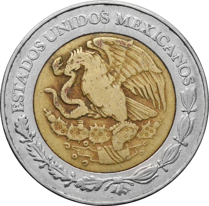 2 песо 1996-2025 Мексика F-VF