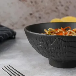 Салатник 300 мл d 13 см h6 см емкость для закусок Black Raw Wood P.L. Proff Cuisine [6]