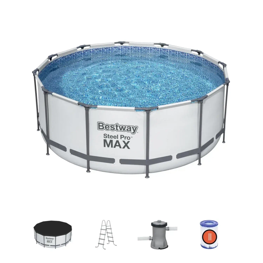 Бассейн каркасный Steel Pro MAX 366*122 см + 3 аксессуара Bestway (56420)