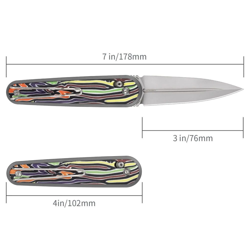 Нож складной SRM 251MB-GX Twin Beadblast (N690, Rainbow G10/Aluminium)