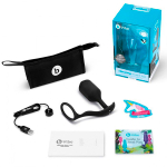 Черная анальная вибропробка с эрекционным кольцом b-Vibe Vibrating Snug & Tug XL BV-033-BLK