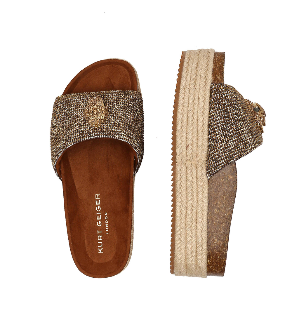 Шлепанцы Kurt Geiger - коричневый(9789440609)