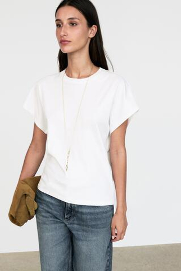 Massimo Dutti Хлопковая футболка, белый