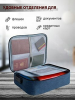 Водонепроницаемый органайзер для документов большой емкости сумка для хранения, синий