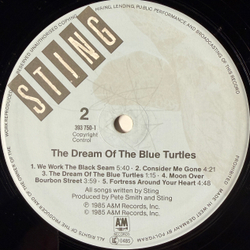 Виниловая пластинка Sting - The Dream Of The Blue Turtles LP