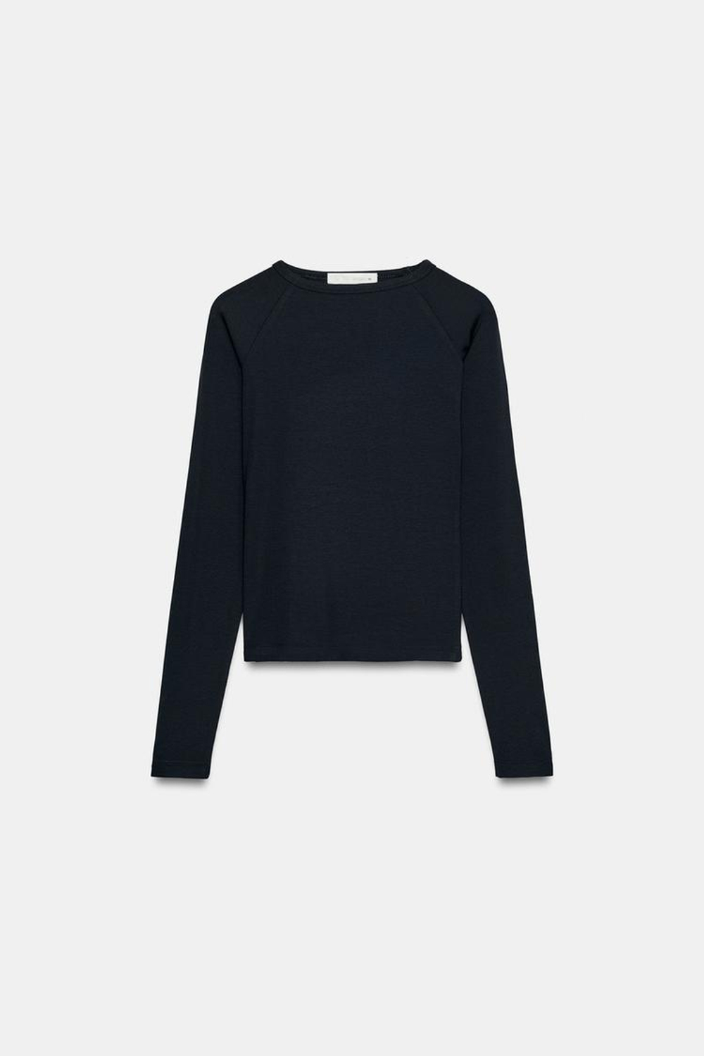 ZARA ФУТБОЛКА С РУКАВАМИ РЕГЛАН, ЧЕРНЫЙ