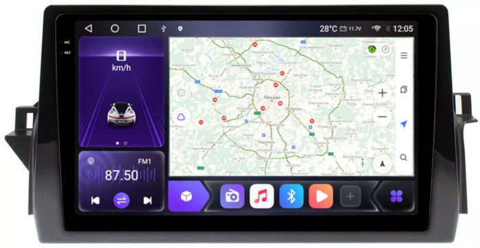 Магнитола для Toyota Camry 70 (75) 2021-2023 (любая комплектация) - Kuberg SF-1420-ABCDE QLed+2K, Android 12, Быстрая, CarPlay, 4G SIM-слот