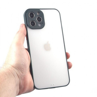 Чехол для iPhone 12 Pro Max, прозрачный, матовый, 0,5 мм, 012507 Зеленый