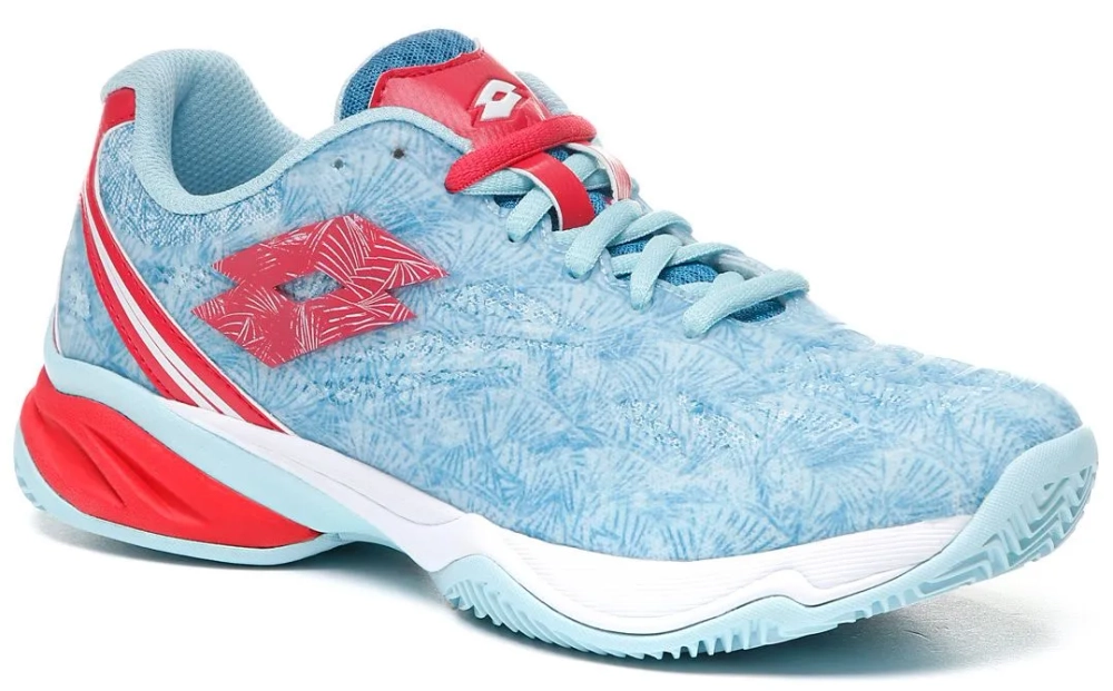 Женские кроссовки для padel Lotto Superrapida 200 PRT W - clear water/calypso pink/mosaic blue