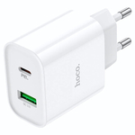 Зарядное устройство HOCO C80A Plus PD20W+QC3.0 3A Type-C+USB White