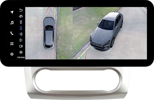 Магнитола для Ford Focus 2 2004-2011 (климат, рамка серебро) - Teyes LUX ONE 360 монитор 12.3" 2K QLED на Android 10, Быстрая, CarPlay, 4G SIM-слот, 4 камеры в комплекте