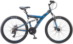 Горный (MTB) велосипед STELS Focus MD 26 21-sp V010 (2018) черный/синий 18" (требует финальной сборки)