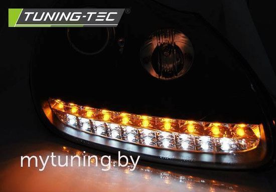Передние фары Porsche Cayenne 955 daylight black hid xenon