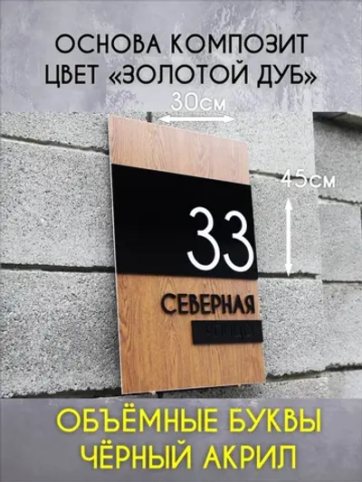 адресная табличка на дом с объемными буквами