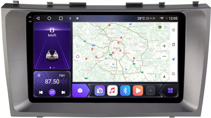 Магнитола для Toyota Camry 2006-2011 - Kuberg OL-9606 QLed+2K, Android 12, Быстрая, CarPlay, 4G SIM-слот