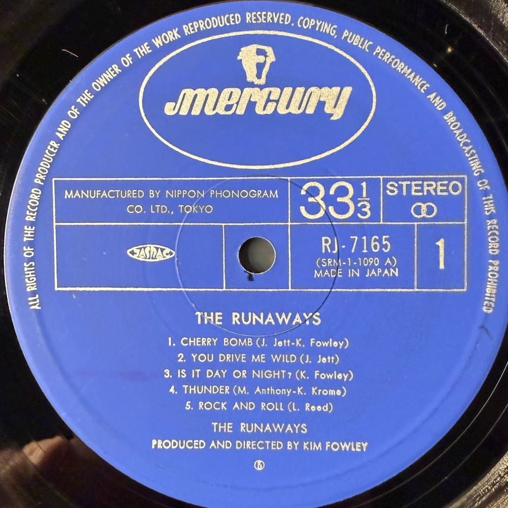 The Runaways ‎– The Runaways (Япония 1977г.)