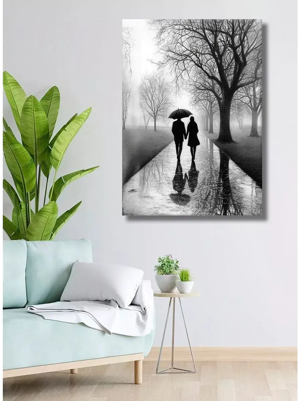 Картина "Паровоз в облаках", модульная 30х40см 1шт.