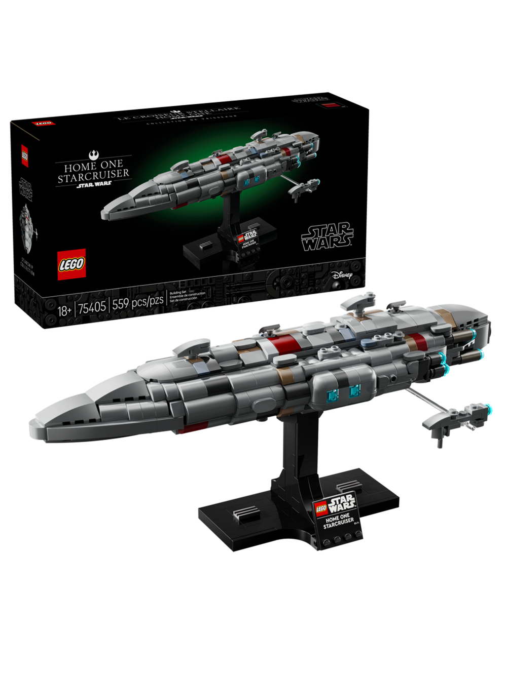 Конструктор Лего Звёздные войны Звёздный крейсер «Дом Один» | LEGO Star Wars 75405, 559 деталей (18+)