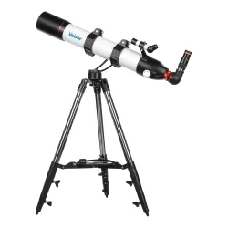 Телескоп Veber VegaStar 700/90 AZ4 рефрактор в сумке - общий вид на штативе слева