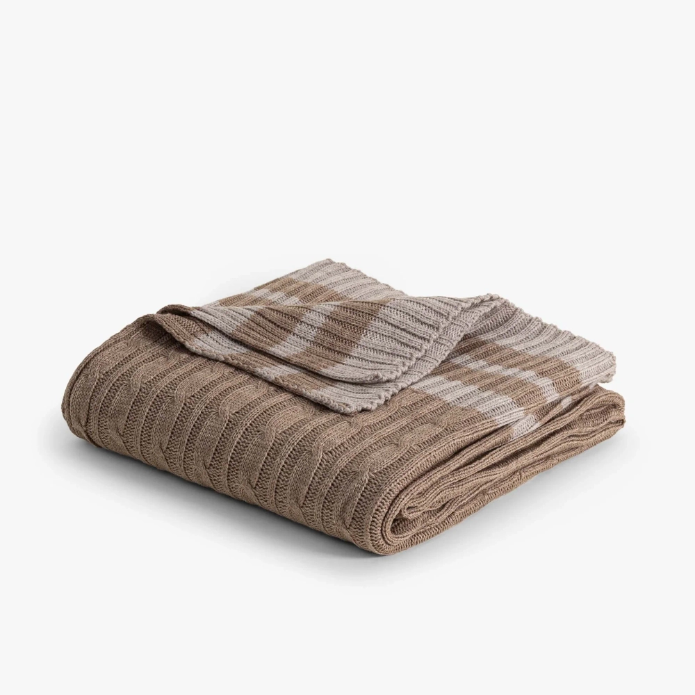 Вязанный плед Soft Living 140x190 | бежевый