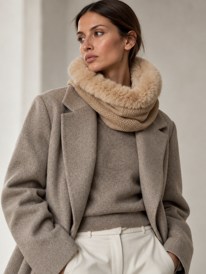 Кашемировый шарф-снуд Loro Piana, S
