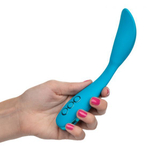 Голубой гнущийся вибратор Palm Springs Pleaser с функцией Power Boost - 15,25 см. (Цвет: голубой)