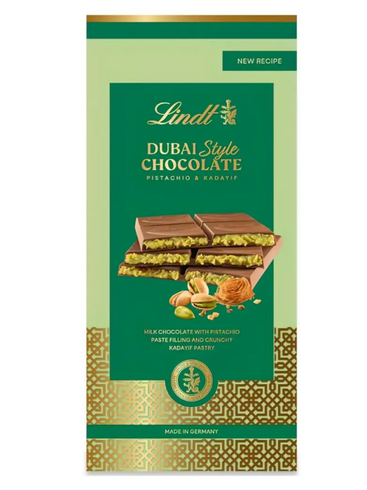 Дубайский шоколад Lindt с фисташкой и кадаиф 145 г