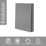 Беспроводной выключатель GRITT Evolution 1кл. графит, IP67, без реле, EV2201GR