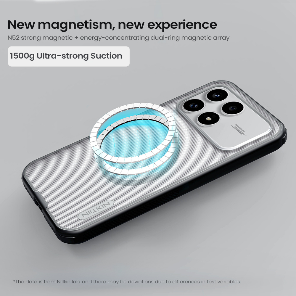 Чехол тонированный c встроенным круглым магнитом для Xiaomi Poco F8 Pro и Redmi K90, серия Super Frosted Shield Pro Magnetic (Clear version) от Nillkin