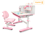 Комплект растущей детской мебели Mealux EVO Panda XL BD-29 парта + стул + надстройка + подставка + выдвижной ящик + стаканчики + накладка