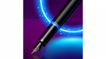 Ручка-роллер Parker IM Vibrant Rings Flame Blue, стержень:Fblk, в подарочной упаковке.