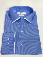 Рубашка с длинным рукавом приталенная