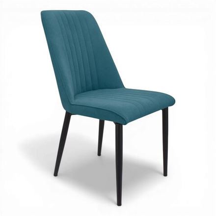 Стул "Софти" (арт. 325), велюр Бренди В08 синий, ножки черные