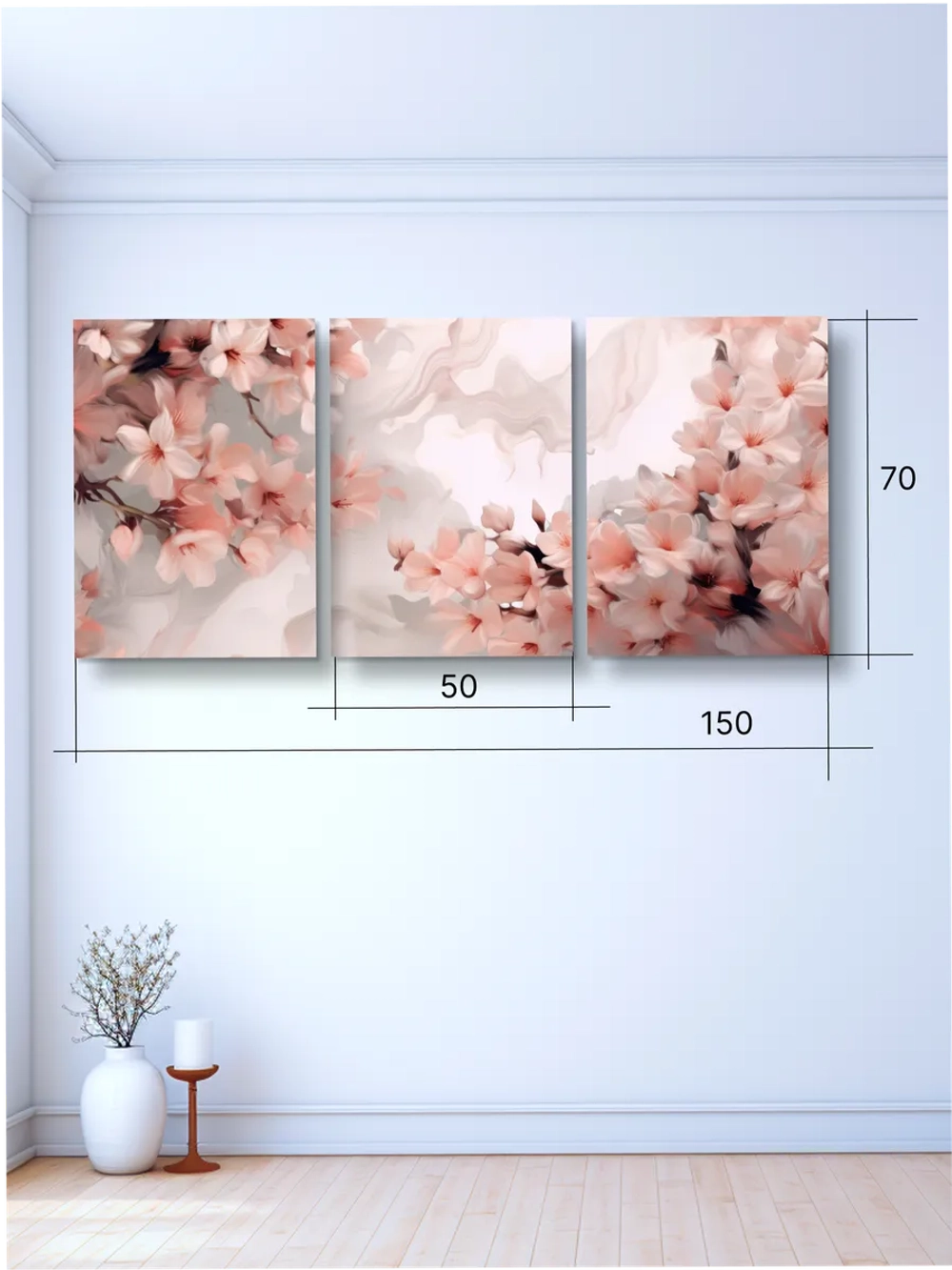 Картина Весенний шёпот модульная 50x70см 3шт.