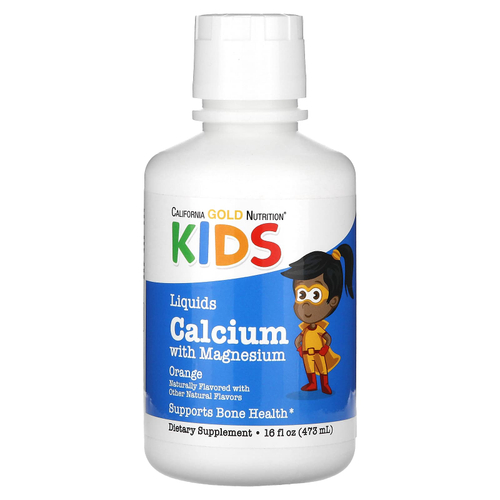 California Gold Nutrition, жидкая добавка с кальцием, магнием, витамином D и цинком для детей, 473 мл (16 жидк. унций)