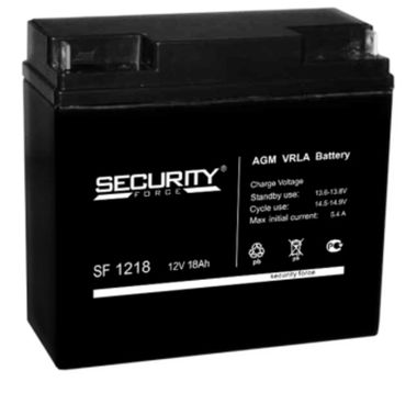 Аккумулятор Security Force SF 1218 ( 12V 18Ah / 12В 18Ач ) - фотография