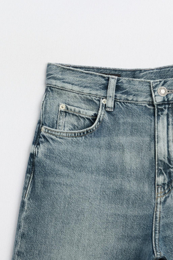 Massimo Dutti Джинсы с высокой талией и широкими штанинами, темно-синий