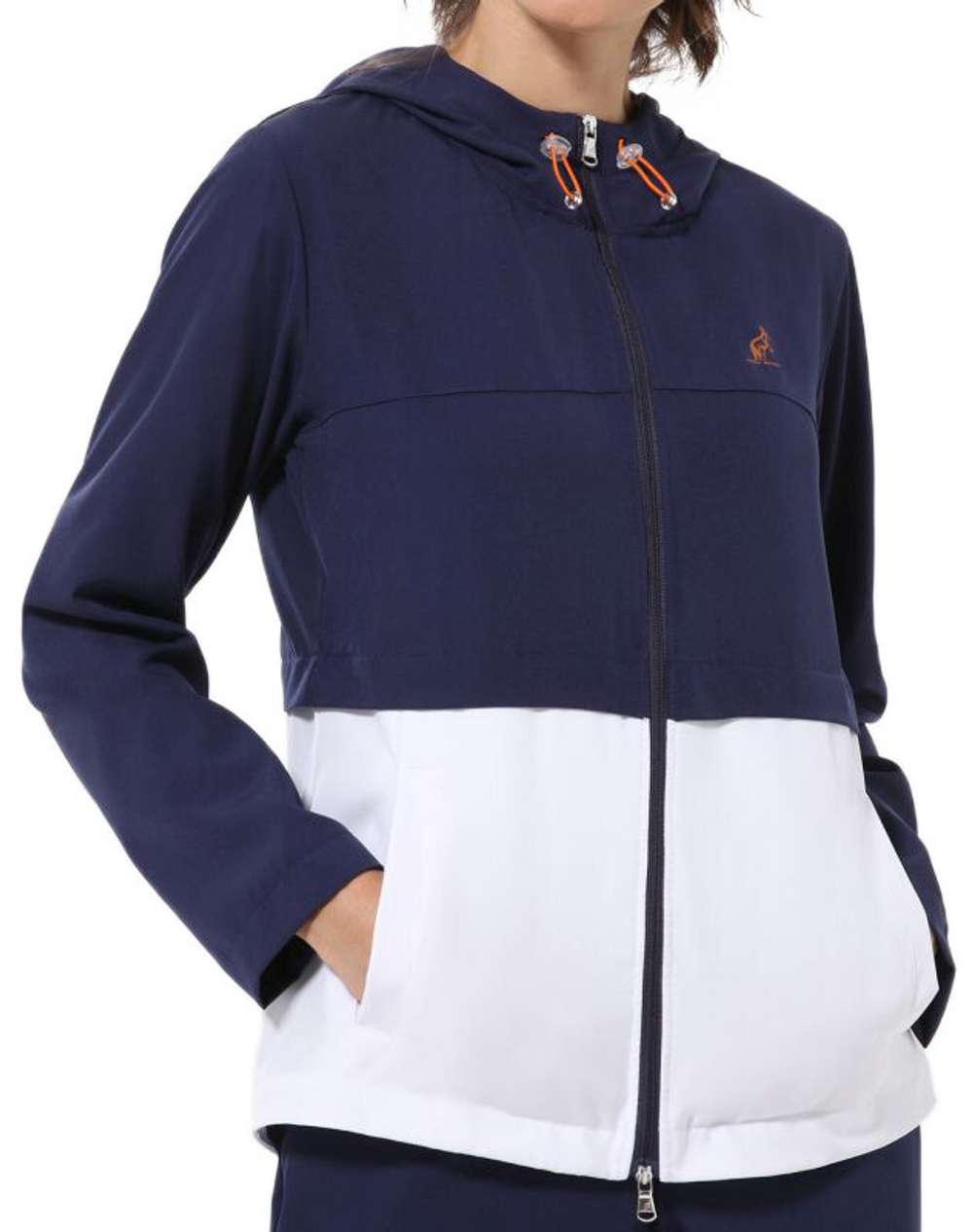 Женская Кофта теннисная Australian Slam Jacket With Printed Hood - небесный