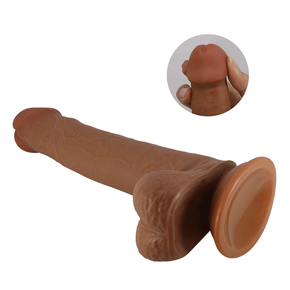 Загорелый фаллоимитатор 22см с эффектом скользящей кожи Pretty Love Tallen Sliding Skin BW-008117LP-1