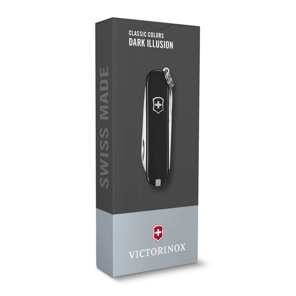 Нож-брелок Victorinox Classic SD Colors, 58 мм, 7 функций, "Dark Illusion"