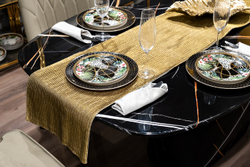Дорожка на стол 35x180см Garda Decor Аурум золотая
